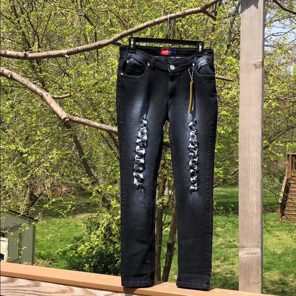 Pretty spandex black jeans